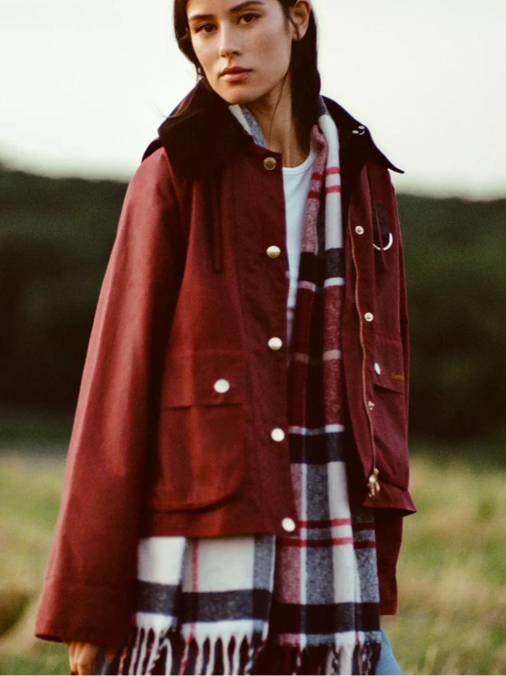 Barbour x Anthropologie Waxed Cotton Sullivan Jacket